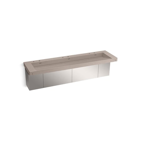 Kohler 90In Wall-Mount Trough Lavatory System In Canvas 81033-BSS-KCC